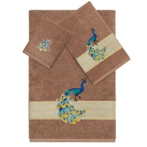 Linum Home Textiles 100% Turkish Cotton PENELOPE Embellished Towel Set - 1 of 4