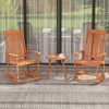 Costway 1/2 PCS Outdoor Rocking Chair with Slatted Seat Wide Armrests and Footrest for Patio - 2 of 4