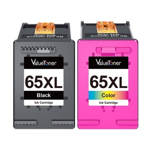 Valuetoner Remanufactured Ink Cartridges Replacement for HP 65XL 65 XL for Envy 5055 5052 5058 DeskJet 3755 2655 3720 3722 3723 (Black, Color, 2-Pack) - image 1 of 4