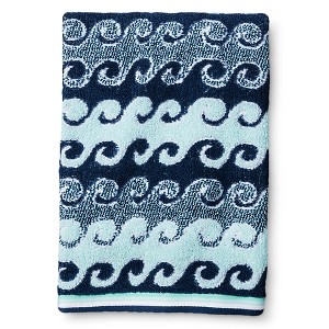 Marine Blue & Sea Foam Green Ombre Surf Bath Towel - Pillowfort , Green Blue