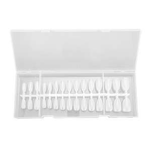 Unique Bargains Women's Medium Almond Fake Nails Clear 1 Set - 1 of 4