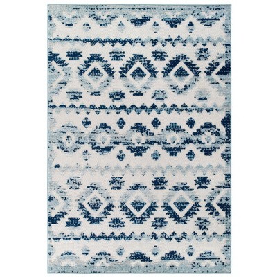 Modway Reflect Takara Abstract Diamond Moroccan Trellis 5x8 Rug – Indoor/Outdoor Weather-Resistant Area Rug with Soft Woven Texture