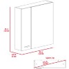 Akoasm Bathroom Medicine Storage Cabinet With Mirror & Shelves-White - 2 of 4
