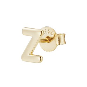 Adornia 14k Gold Vermeil .925 Sterling Silver Single Initial Stud Earring - 1 of 2