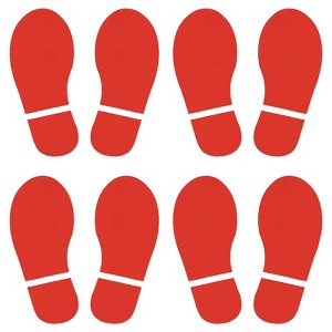 Unique Bargains Home Classroom Floor Stairs Decal PVC Footprint Sticker 4 Pairs - 1 of 4