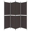 vidaXL Modern Style 4-Panel Room Divider in Brown - Foldable Design with Durable Fabric and Iron Frame - 78.7"x78.7" - 4 of 4