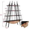 GDFStudio Daxen Modern 4-Tier Metal and Wooden Sailboat-Inspired Bookshelf with Hidden Drawer - 3 of 4