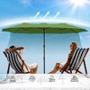 Captiva Designs 9'x15' Rectangular Outdoor Market Umbrella with Crank Handle Light - 3 of 4