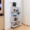 60.5" 5 Tier S Shaped Bookcase White/Black - Danya B. - 3 of 4