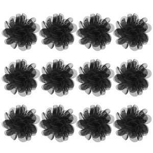 Unique Bargains Mesh Fabric Full Chiffon Flowers for DIY 12 Pcs - 1 of 4