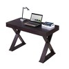 FONTOI Modern Writing Desk Computer Desk Workstation Work Table with Drawer Stylish Office Desk with Sturdy Legs for Study, Brown, 47.25"* 22"*30" - 2 of 4