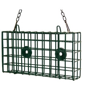 JCs Wildlife Double Suet Bird Feeder Cage - Great for Suet Cakes, Seed Cakes, Fruit and Nesting Material - Holds 2 Suet or Seed Cakes - Woodpecker - 1 of 4