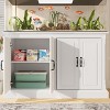 CAVINAS 2-in-1 Innovative Design Storage Cabinet with Fish Tank Stand & Power Outlets,Freestanding Aquarium Stand Furniture for Living Room,Hallway - 3 of 4