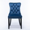 Velvet Tufted Dining Chairs with Nailhead Trim, 2-Piece Upholstered Solid Wood Chair Set for Dining Room-The Pop Home - 4 of 4