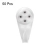 Unique Bargains ABS Non-mark Hook Picture Photo Frame Hangers White 1.18"x0.59"x0.43" 50 Pcs - 2 of 3