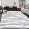 Machine Washable Area Rug Modern Non Slip Rug Foldable Stain Resistant Low Pile Wave Distressed Design Indoor Carpet for Bedroom Office Nursery - 3 of 4