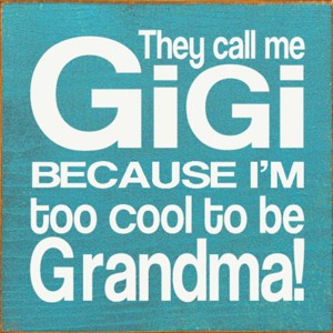 Slickblue Rustic Gigi Wood Sign – Solid Knotty Pine Wall Art for Grandma, 7x7 Inches, Multiple Colors - 1 of 3