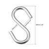 Unique Bargains Stainless Steel Kitchen Garden Bathroom S-shaped Hooks Silver 4 Pcs - 2 of 4