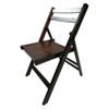 FONTOI Folding Chair Set of 4, Slatted Chairs Set of 4 with Curved Backs, Portable Folding Chairs for Party Kitchen, Brown, 17.3"*31"*22.8" - 3 of 4
