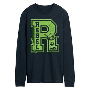 Men's - Star Wars - Yoda and friends Collegiate Rebel Long Sleeve Graphic T-Shirt - 1 of 3