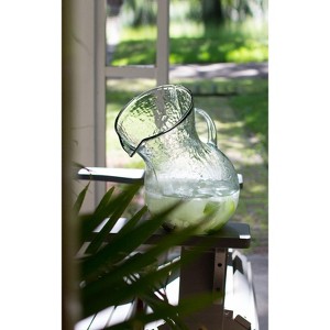 Glass Tilted Pitcher 12"H, Clear Hand-Blown Transparent, Set of 2 By Kalalou - 1 of 4