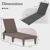 Tangkula 2PCS Patio Lounge Chair Recliner Chair w/ 3-Position Adjustable Backrest & Cushion Brown & Gray - 4 of 4