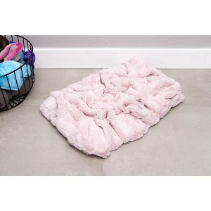 Mutts & Mittens, Inc. Premium Nesting Pet Bed- Blush Pink Fur (18x26) - 1 of 3