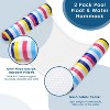 Jasonwell 2-Pack Pool Floats for Adults, 4-in-1 Inflatable Loungers, Multi-Purpose PVC Water Hammocks, Blue, Red & Green, Perfect for Vacation - 4 of 4