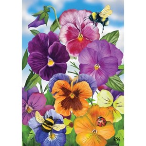 Pansies Spring Garden Flag 12.5 x 18 Briarwood Lane - 1 of 4