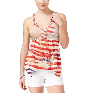 American Rag Womens Printed Handkerchief-Hem Tank Top - 1 of 1