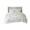 Gulches 3 Piece Tufted Cotton Chenille Comforter Set Ivory/Taupe King/Cal King - 3 of 4