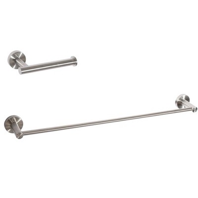 Elegant Lighting Alma 2-Piece Bathroom Hardware Set in Brushed Nickel