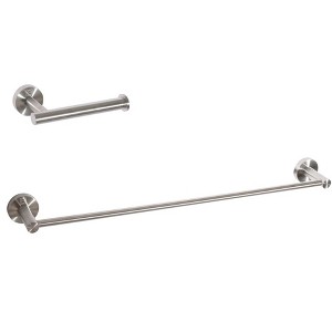 Elegant Lighting Alma 2-Piece Bathroom Hardware Set in Brushed Nickel - 1 of 4