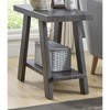 VYNXARIA Contemporary Wood Shelf Side Table in Gray Finish - 2 of 4