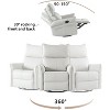 Kumasinova Rocking Recliner Chair,270/360°Swivel Nursery Chair with Extandable Footrest&Side Pockets,Versatile PU Accent Chair,330lbs Max - 4 of 4