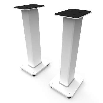 Kanto SX26 26" Tall Fillable Speaker Stands with Isolation Feet - Pair (White).