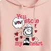 Women's - Peanuts - Patty Stole My Heart Cropped Graphic Hoodie - 2 of 4