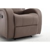 Modern Brown Faux Leather Manual Recliner Chair - 4 of 4