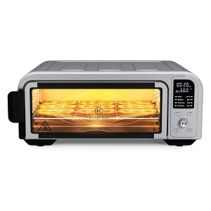 Kitchen Elite 8 in 1 Digital Toaster Oven Air Fryer Combo with Touch Panel and 12 Inch Pizza Capacity, Stainless Steel, Silver - 1 of 4