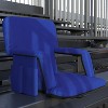 Emma and Oliver Portable Stadium Chair with Armrests, Reclining Padded Back & Seat, Lightweight Metal Frame & Backpack Straps, Storage Pockets - 2 of 4