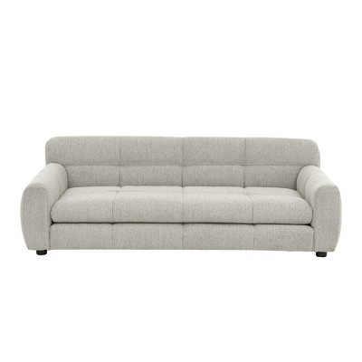 OUTSUPPLY Elevated Dog Sofa Bed for Large Dogs, Modern Linen Fabric Pet Bed with Backrest & Armrests, Washable