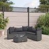 vidaXL Patio Sofa Set with Cushions Lounge Setting Outdoor Furniture Poly Rattan - Gray 5 Piece - 2 of 4