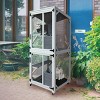 62" Cat House, Solid Wood cat House For Outside With Anti-UV& Waterproof, Cat Cage Big With 7 Platforms And 2 Resting Boxes-Cuddlewood - 2 of 4