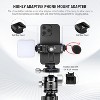 MaseiKar Metal Phone Tripod Mount Adapter with Arca QR Base, Cold Shoe, 360 Swivel 180 Tilt, Phone Holder Compatible with iPhone 15 Pro Max Galaxy S24 - 2 of 4
