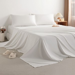 3/4 Pieces Brushed Microfiber Bed Sheet Set, 1800 Super Soft and Cozy Sheet Set - NTBAY - 1 of 4