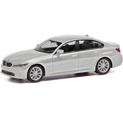 BMW 3 Series Silver Metallic 1/87 (HO) Scale Plastic Model Car by Promotex