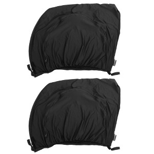 Unique Bargains Zipper Car Window Shades for Side Windows Automotive Rear Window Shade Keep Privacy 22.05"x23.62" Black 2 Pcs - 1 of 4