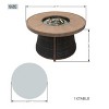 Moda Furnishings 24.6'' H x 42'' W Aluminum Propane Outdoor Fire Pit Table with Lid - 3 of 4