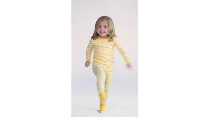 Sleep On It Infant & Toddler Girls 2-Piece Super Soft Jersey Snug-Fit Pajama Set with Matching Socks, 5 of 6, play video