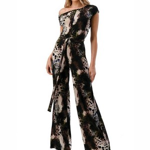Women's Off the Shoulder Belted Jumpsuit - ariella - 1 of 3